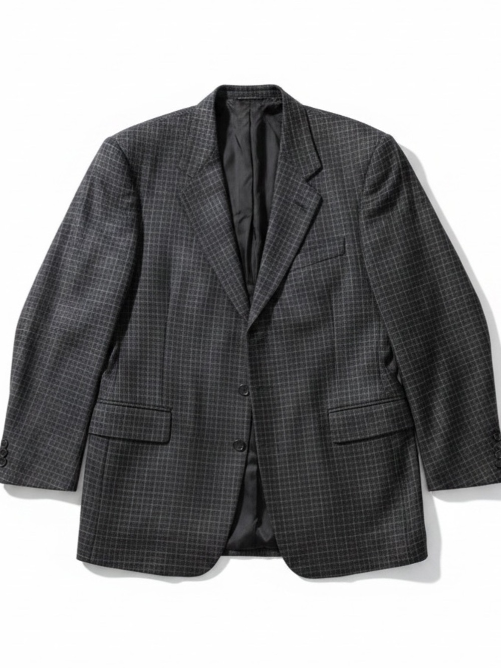 Beautiful Men's Gray 3 Button Windowpane Blazer - “Cambridge” 40R like new